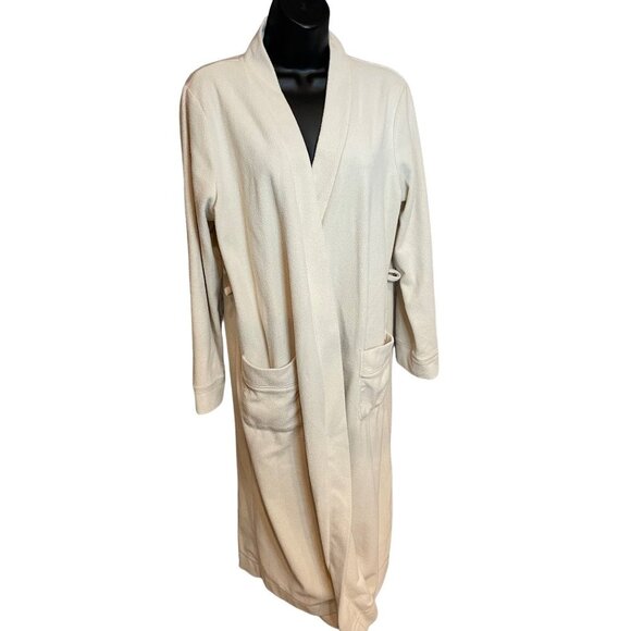 Gilligan & O'Malley Cream Colored Long Robe Sz S - Picture 1 of 9